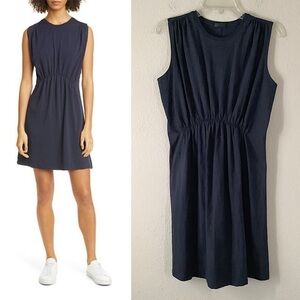 ATM Anthony Thomas Melillo Pima T-shirt Dress Sleeveless Preppy Nautical Navy M